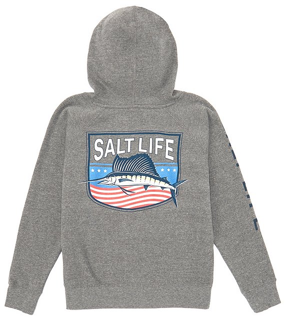 Salt Life Big Boys 8-20 Long Sleeve Freedom Sail Pullover Hoodie