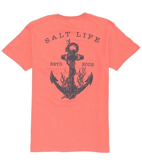 Color:Burnt Coral - Image 1 - Stay Anchored Short-Sleeve Graphic Tee