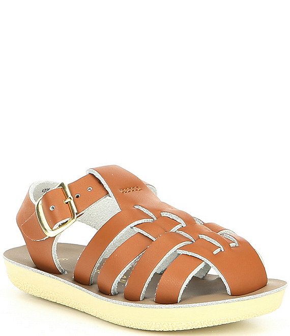 Color:Tan - Image 1 - Sun-San Sandal by Hoy Kids' Sailor Leather Sandals (Infant)