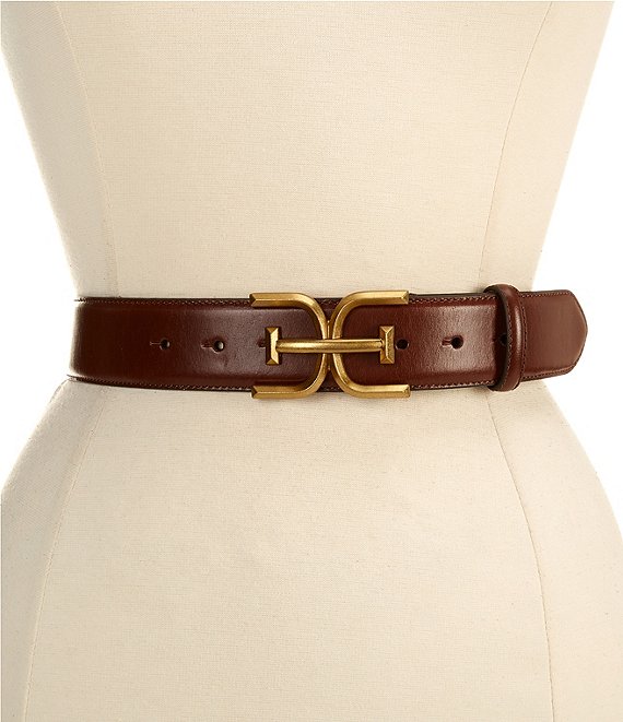 SAM EDELMAN MUSTARD Croc-Embossed Leather Belt with Logo  Silver Buckle SIZE S Sam Edelman 32MM Logo Belt | Women main image 2