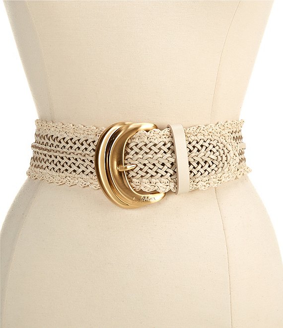 Sam Edelman 2.5#double; Woven Braided Wide Belt