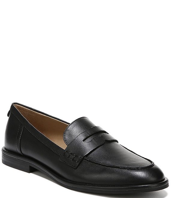 Color:Black - Image 1 - Beatrice Leather Career Flat Penny Loafers
