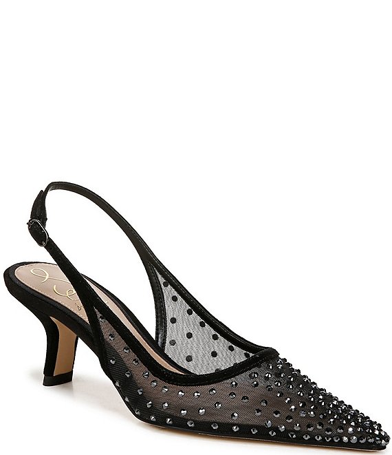 Sam Edelman Bianka Rhinestone Embellished Mesh Pointed Toe Sam Edelman Bianka Rhinestone Embellished Mesh Pointed Toe
