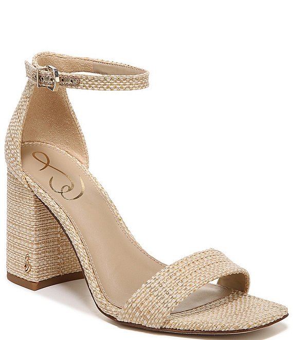 Sam Edelman Daniella Raffia Ankle Quarter Strap Dress Sandals | Dillard's