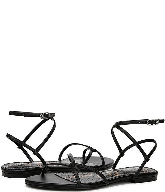 Sam Edelman Ellina Leather Strappy Flat Sandals | Dillard's