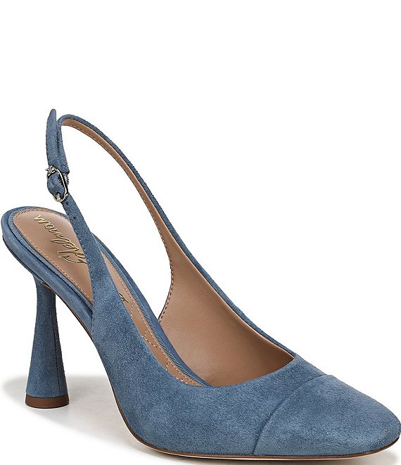 Sam Edelman Essa Suede Square Toe Slingback Dress Pumps