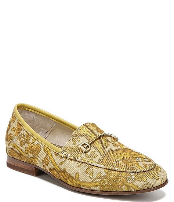 Color:Tumeric - Image 1 - Girls' Loraine Bit Print Corduroy Loafers (Toddler)