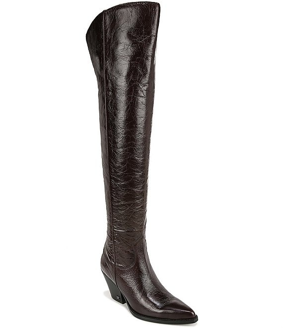 Sam Edelman Julee Leather Over-the-Knee Western Boots | Dillard's