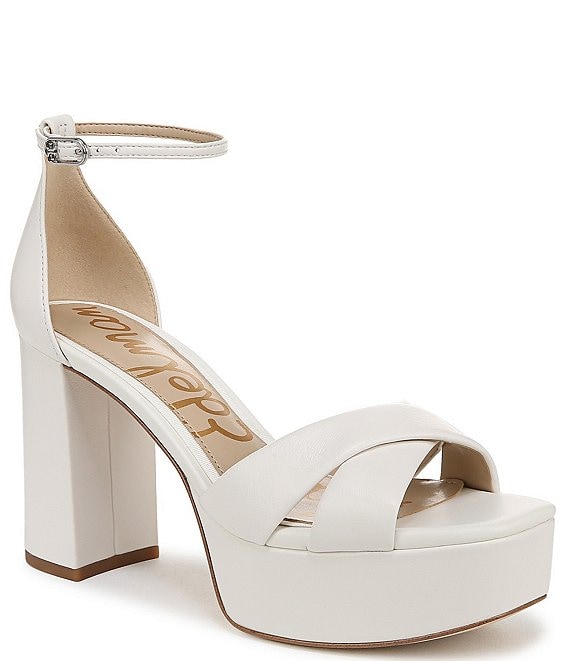 Sam Edelman Jullian Leather Ankle Strap Platform Dress Sandals | Dillard's