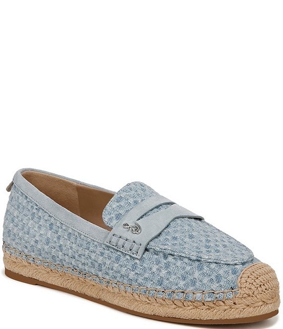 Sam Edelman Kai Denim Print and Suede Espadrille Inspired Loafers ...