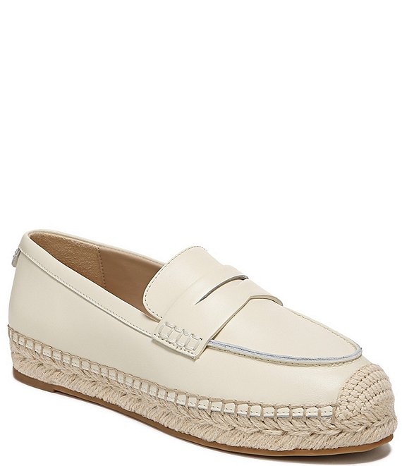 Color:Modern Ivory - Image 1 - Kai Espadrille Inspired Leather Loafers