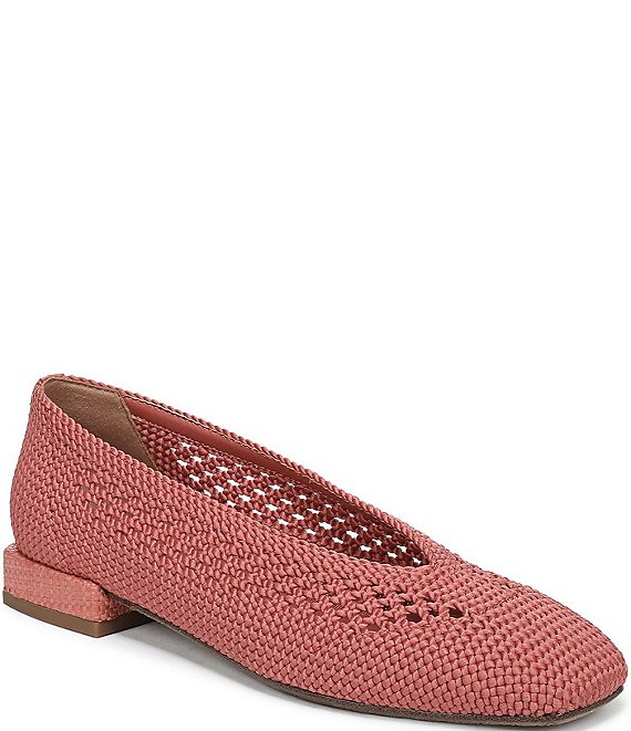 Sam Edelman Kasey Knit Raffia Square Toe Ballet Flats