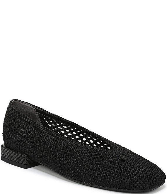 Sam Edelman Kasey Knit Raffia Square Toe Ballet Flats