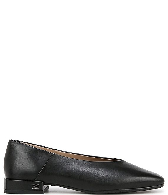 Sam Edelman Kasey High Vamp Leather Square Toe Ballet Flats