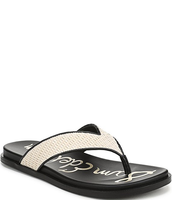 Sam Edelman Lila Raffia Thong Flip Flops