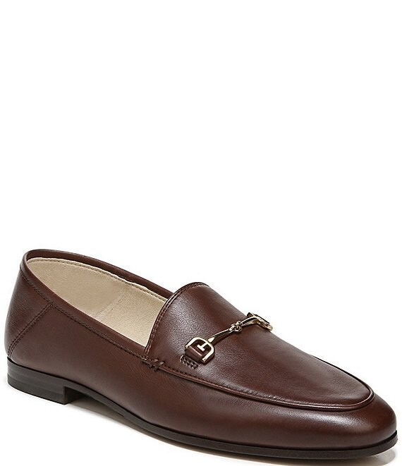 Color:Terazzo Brown - Image 1 - Loraine Leather Bit Buckle Loafers