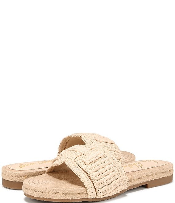 Sam Edelman Miya Woven Raffia Slide Sandals | Dillard's