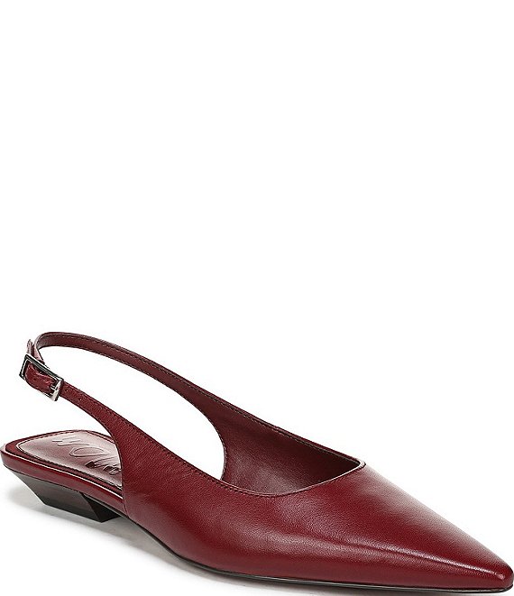 Sam Edelman Netty Leather Kitten Heel Slingback Flats