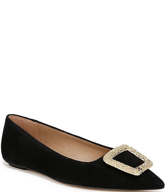 Sam edelman black suede flats online