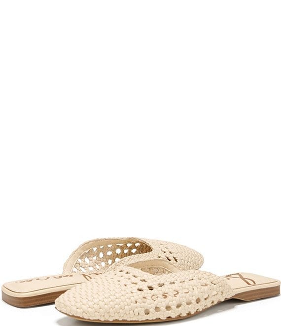 Sam Edelman Nola Woven Leather Square Toe Mules | Dillard's