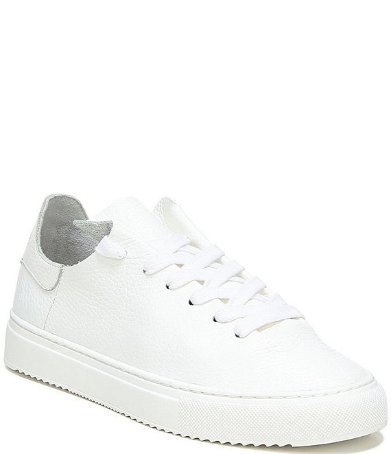Color:White - Image 1 - Poppy Leather Lace-Up Sneakers