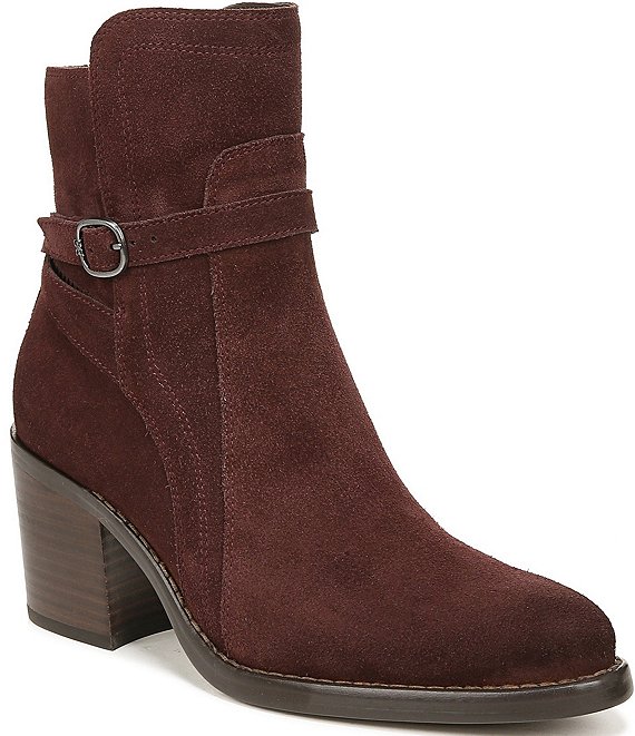 Sam Edelman Simona Suede Buckle Detail Western Inspired Booties