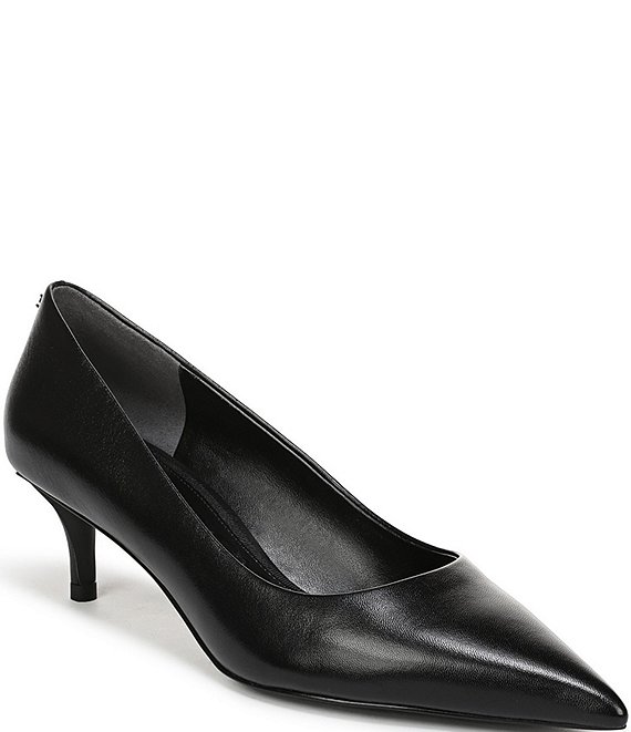 Sam Edelman Summer Leather Pointed Toe Kitten Heel Pumps
