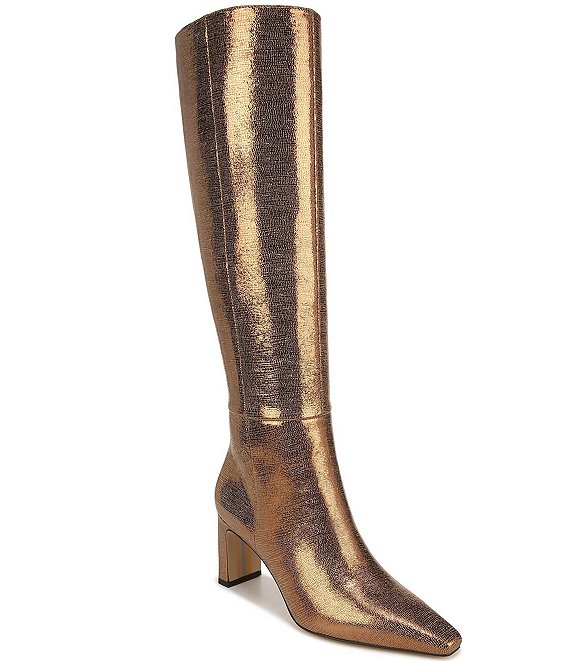 Sam Edelman Sylvia Metallic Leather Tall Dress Boots