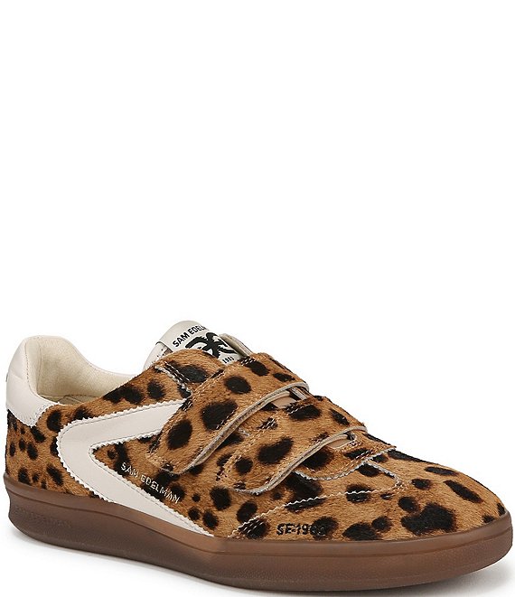 Sam Edelman Talia Gum Sole Leopard Print Calf Hair Dual Strap Street Sneakers Dillard s