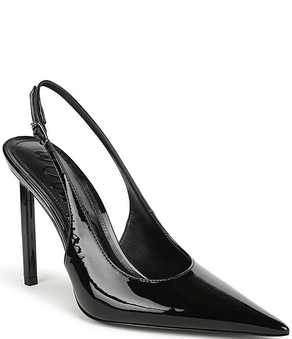 Sam Edelman Tegan Patent Leather Pointed Toe Stiletto Slingback Pumps