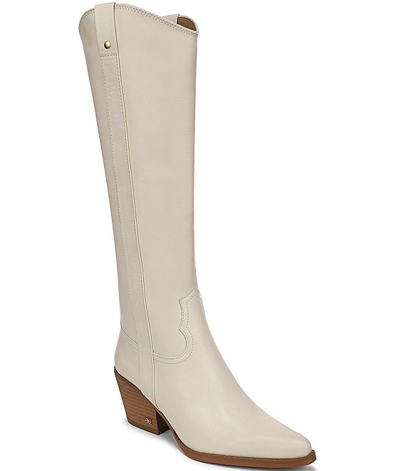 Sam Edelman Wyatt Leather Point Toe Tall Western Boots