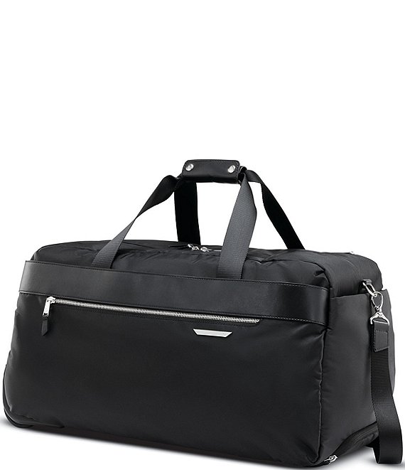 Color:Black - Image 1 - Just Right Collection Weekend Wheeled Duffel Bag