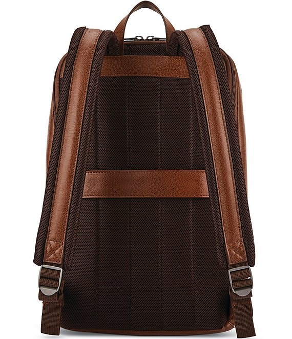 business slim leather backpack samsonite Samsonite Classic Leather Slim Backpack (Black)