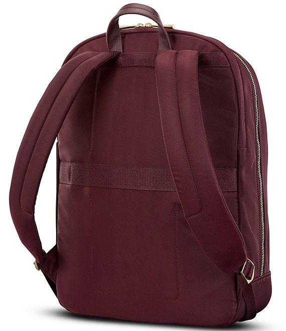 Samsonite Mobile Solution Essential Backpack Merlot Gold Hardware NWT Mobile Solution 2 Essential Backpack | Merlot | Samsonite main image 2
