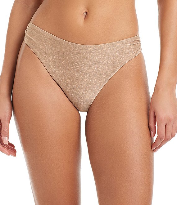 Sanctuary Eternal Sunshine Solid Side Shirred Hipster Swim Bottom