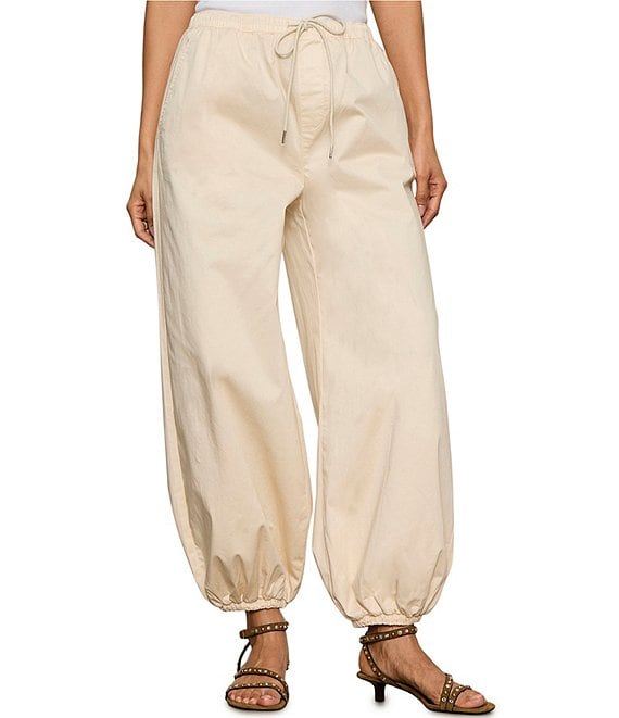 Sanctuary Float On High Rise Balloon Leg Poplin Sateen Pants