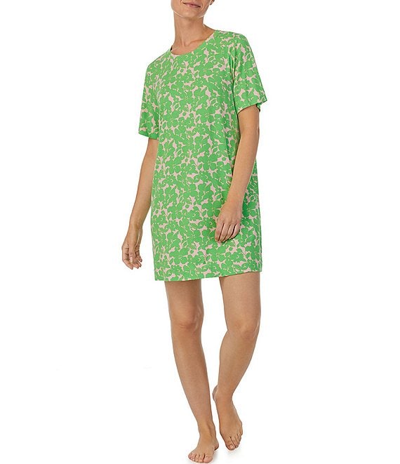 Sanctuary Floral Print Jersey Knit Round Neck Short Sleeve Nightshirt |  Dillard\'s
