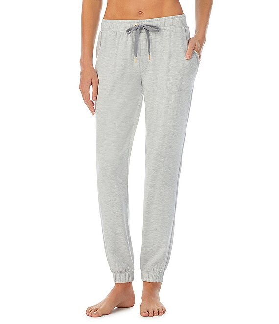 Color:Grey Heather - Image 1 - Grey Heather Terry Knit Coordinating Sleep Joggers