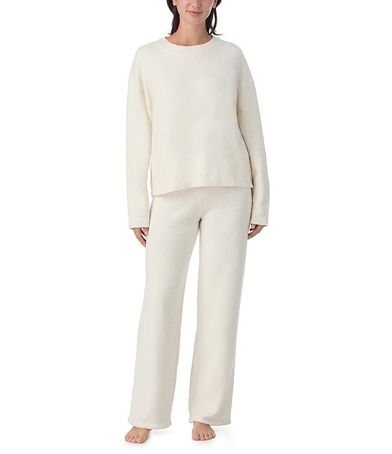 Sanctuary Long Sleeve Pullover Sweater Knit Long Coordinating Lounge Set, Cream - Image 1