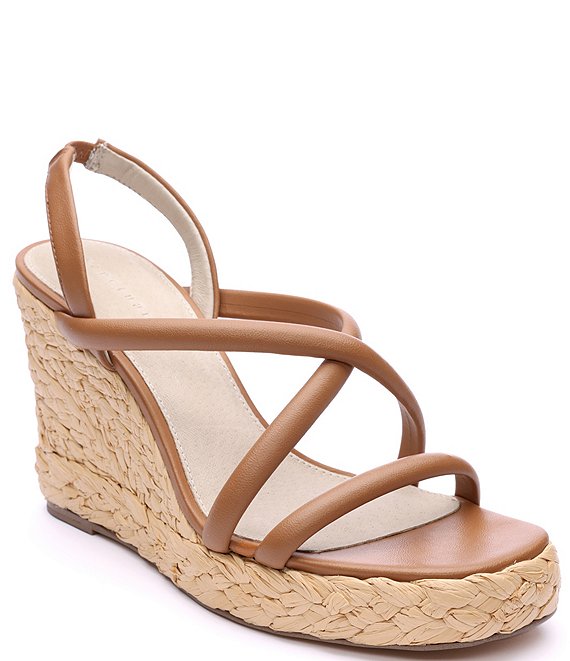 Color:Lion - Image 1 - Wilder Leather Platfrom Wedge Espadrille Sandals