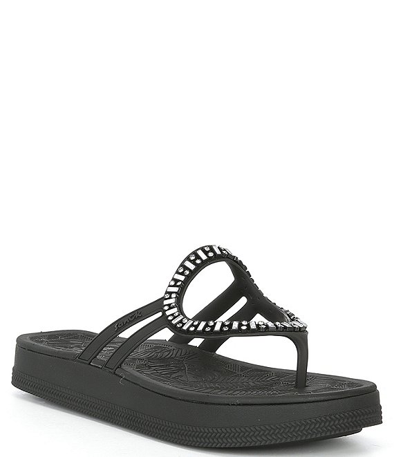 Sanuk Sunshine Gem Platform Thong Sandals | Dillard's
