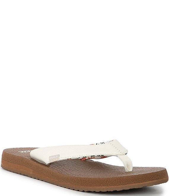 Sanuk Yoga Mat Vintage Floral Thong Flip Flop Sandals Dillard s