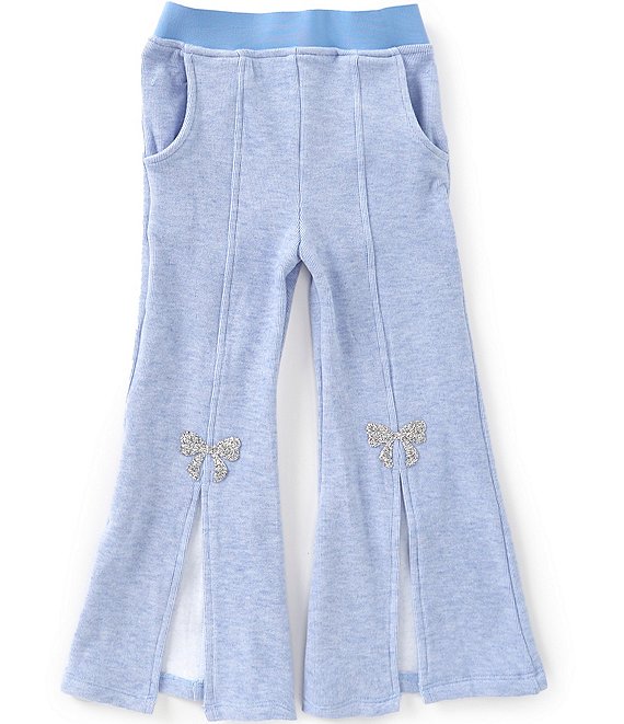 Sara Sara Little Girls Bow Accented Split Hem Pants