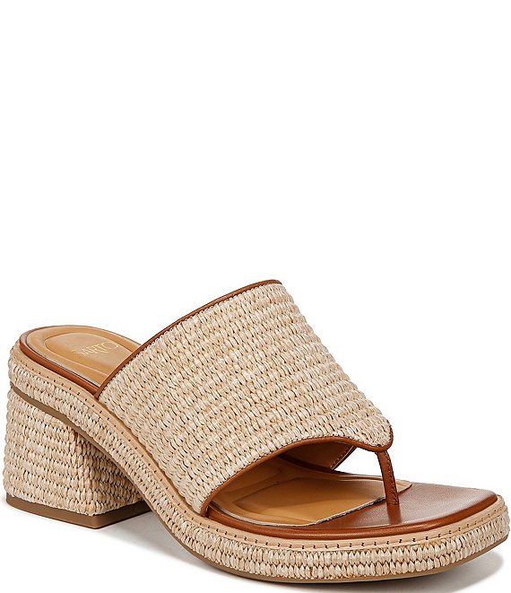 Sarto By Franco Sarto Ferrara Raffia Thong Slide Sandals Dillard s