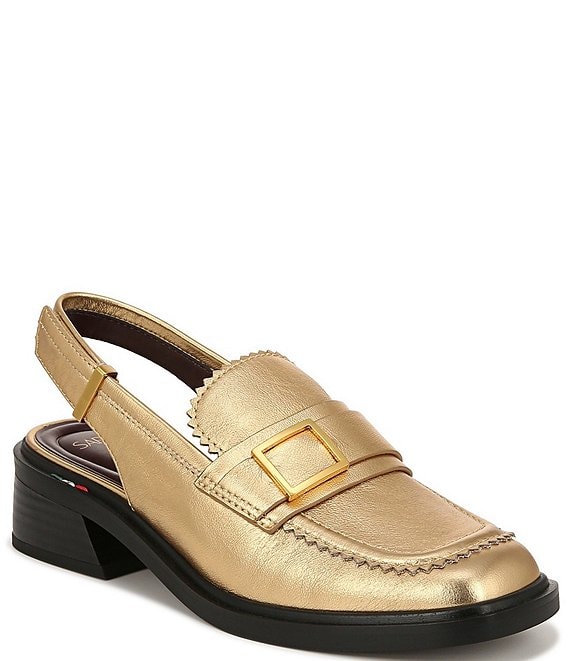 Sarto by Franco Sarto Leather Sling Back Loafers Dillard s