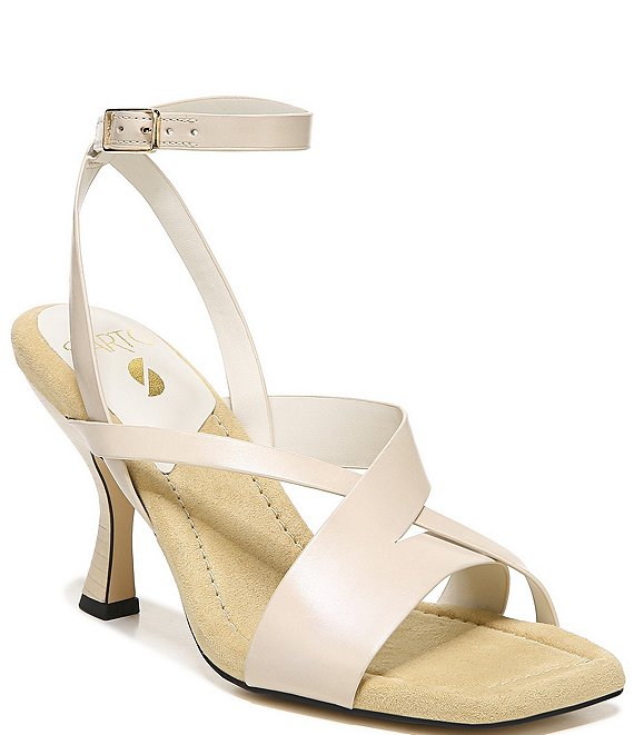 Color:Soft Grey - Image 1 - Sarto by Franco Sarto Reily Ankle Strap Leather Dress Sandals