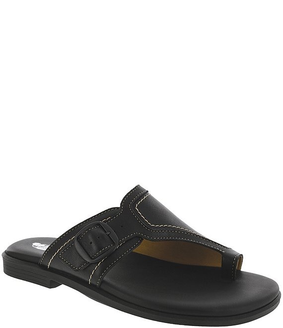 SAS Market Leather Toe Thong Sandals
