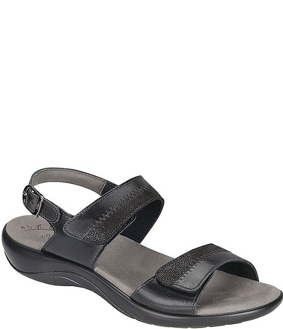 SAS Nudu Printed Leather Heel Strap Sandals