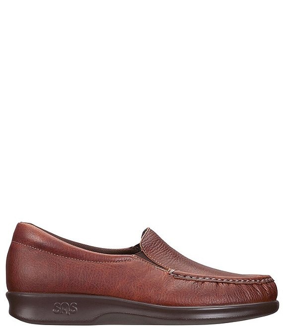 SAS Twin Leather Moc Toe Loafers | Dillard's