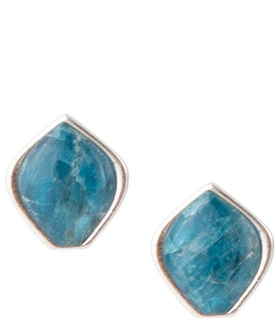 SASSO + SMYTH Muse Genuine Stone and Sterling Silver Stud Earrings